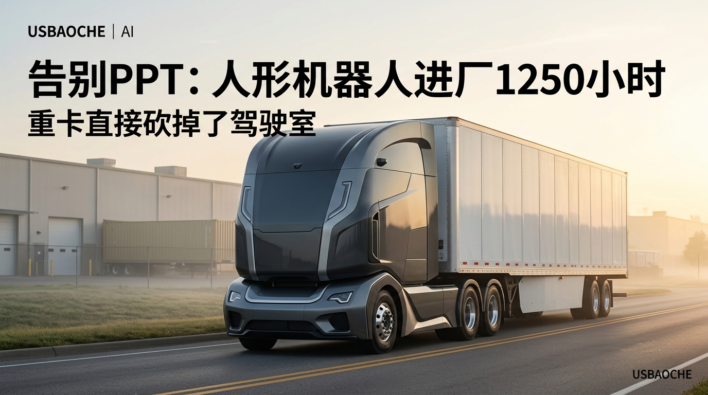 告别PPT：人形机器人进厂1250小时，重卡直接砍掉了驾驶室