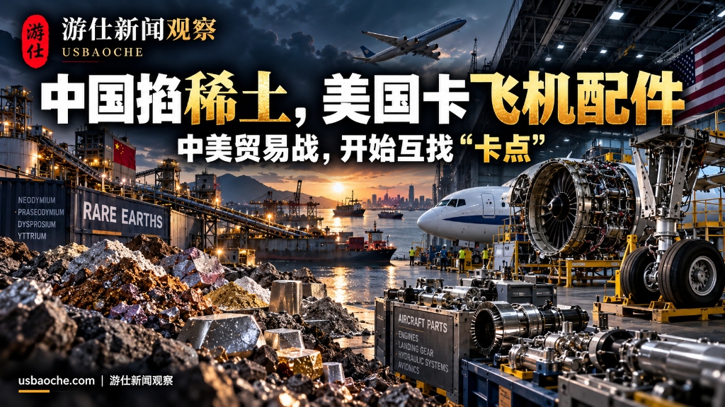 中国掐稀土，美国卡飞机配件 中美贸易战开始互找卡点 封面配图